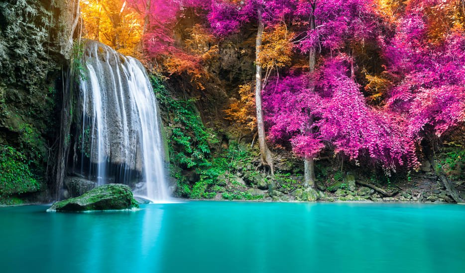 Waterfall_in_autumn_forest_at_Erawan_National_Park